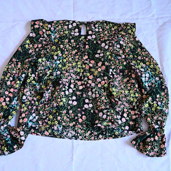Zara Floral Poet Blouse – Size S - Picture 1 of 3